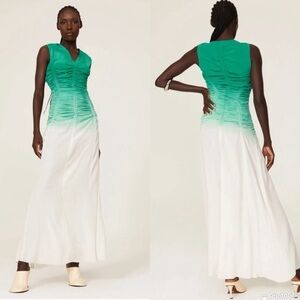 Marina Moscone Ruched Dip Dye Dress